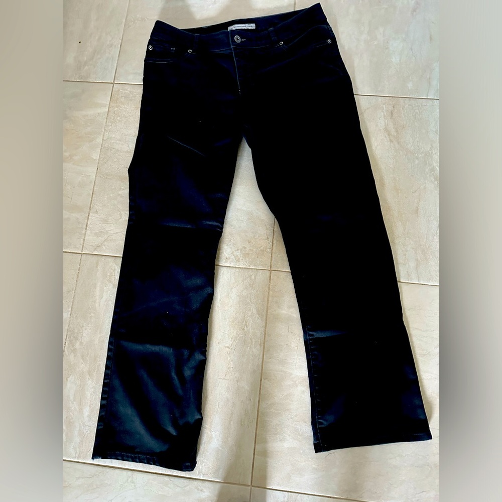 Chico’s platinum dark blue denim. Size 2. Never worn.